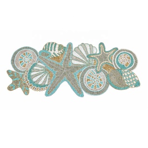 Flocon de neige verre perle chemin de Table brodé pièce maîtresse Buffet chemin de Table chargeur plaque verre perlé chemin de Table pour la maison - Product Image 4