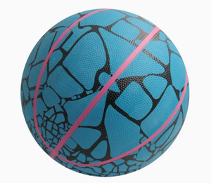 Balón de Baloncesto de PU con Patrón Agrietado Azul, Tamaño 7, con Cámara de Butilo Resistente, para Entrenamiento en Interiores, para Niños y Adultos - Product Image 3