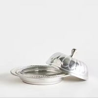 Beurrier en acier inoxydable au design vintage avec couvercle à clip, compatible lave-vaisselle, écologique, fait main, durable, compatible micro-ondes, personnalisable