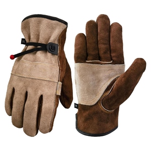 Reinforced Cowhide Split Leather Driving <b>Gloves</b> Heat and Spark Resistant Personal Protective Heavy Duty Gardening <b>Gloves</b> - Product Image 1
