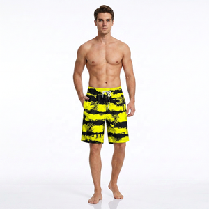 <b>Men's</b> Blue Shorts Quick Dry Drawstring Casual Swim <b>Trunks</b> with Pockets Mid Waist Woven Polyester - Product Image 3