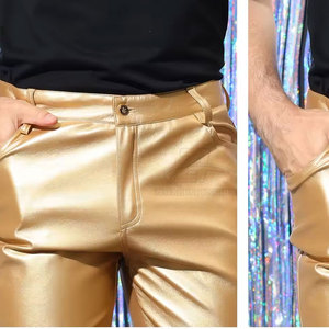 Top Quality Latest Design Men Leather Pants Wholesale Design Your Own Logo Men Leather Pants - Product Image 5