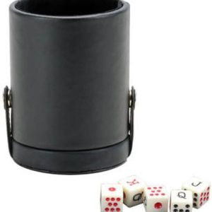 Ensemble de jeux de société personnalisés en gros, gobelet à dés en cuir original, gobelet à dés en cuir avec logo personnalisé et dés de poker - Product Image 5