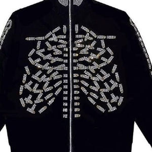 Custom Rhinestone Hoodie for Men Women Heavyweight 100 Cotton <b>Thick</b> <b>Fleece</b> Diamond Pullover Hoodie Loose Fit Winter Streetwear - Product Image 2