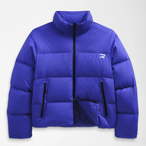 Chaqueta Acolchada Azul Rey para Hombre, Cuello Alto, Cierre de Cremallera, Resistente al Viento, Rellena de Plumón, Abrigo Casual de Invierno, Corto - Product Image 4