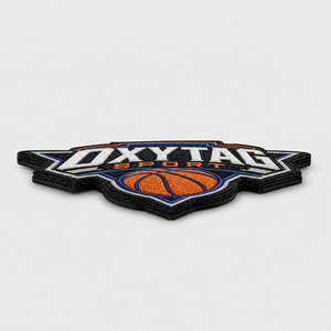 Patch de basket-ball OXYTAG Sport, brodé, thermocollant, en tissu, forme irrégulière, tissé, décoratif, prix abordable - Product Image 2
