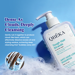 QBEKA Shampoing anti-chute de cheveux 300 ml Formule à base de plantes pour tous types de cheveux Unisexe - Product Image 3