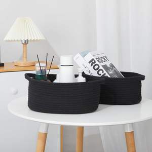 Petit panier de rangement en corde de coton pour l'organisation, bac de rangement tressé polyvalent pour la maison et les cadeaux - Product Image 5