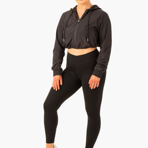 Veste coupe-vent légère à fermeture éclair pour femme, 100 % nylon, coupe courte - Product Image 2