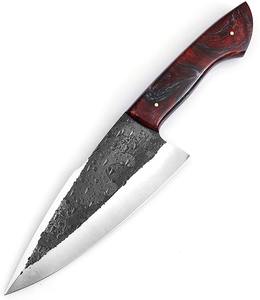 Handmade <b>Japanese</b> Kitchen <b>Cleaver</b> Knife High Carbon Steel Damascus Blade Industrial Wood Sheath Chef's Leather Kitchen Knives - Product Image 6