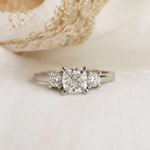 IGI/GIA Lab Grown Princess Cut Diamond Vintage 14K oro blanco boda/aniversario anillo Unisex para fiesta de compromiso anillos finos - Product Image 4