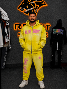 Custom streetwear hoodie <b>set</b> Embroidered cotton French terry Men's casual autumn wear Hoodie and <b>sweatpants</b> <b>set</b> - Product Image 1