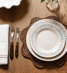 Set de table en rotin tressé de haute qualité, écologique, classique, en forme de fleur, tissé à la main, couleur personnalisable, meilleur choix pour la salle à manger - Product Image 4