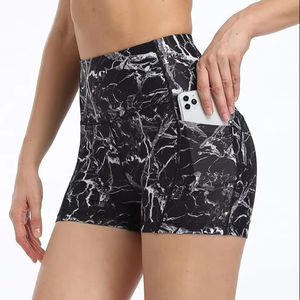 Pantalones cortos de rendimiento atlético para mujer con decoración de lazo y botón para entrenamiento Ropa de yoga para levantamiento de cadera-¡Precios reducidos! - Product Image 5