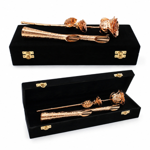 Rose plaquée or 24 carats de luxe, fleur naturelle, avec coffret cadeau haut de gamme, rose éternelle en or 24 carats pour la Saint-Valentin, vente en gros - Product Image 4