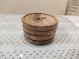 Wooden Eco-Friendly Heat Resistant Cute Design Cup <b>Coasters</b> Reusable <b>Table</b> Protection Mats for Coffee Tea Drinks Best Price - Product Image 1