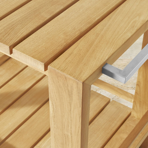 Chariot de bar en teck pour l'extérieur, pour la décoration de la maison et des hôtels, avec un design moderne et un matériau durable - Product Image 5