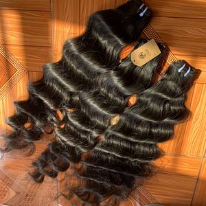 ผมมนุษย์หยักศกธรรมชาติสำหรับผู้หญิงผมต่อสีธรรมชาติ100กรัม - Product Image 4