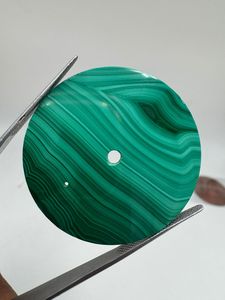 Malachite naturelle verte et noire, cadran plat 37 mm, 2 mm, qualité excellente, pierre précieuse en vrac, idéale pour la fabrication de bijoux, sans perçage, pour montre - Product Image 5