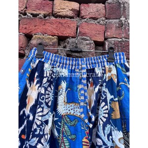 Jupes imprimées à l'ikat, 100% coton indien, jupe longue midi, faite à la main, jupe enveloppante d'été pour femmes, tenues bohèmes - Product Image 3