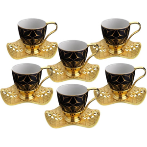Antique Design Metal Tea Coffee <b>Cup</b> and <b>Saucer</b> in Brass Gold Finished Best Quality Tabletop Serving Tea <b>Cup</b> and <b>Saucer</b> - Product Image 5