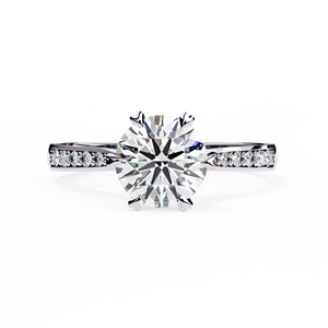Anillo de Oro de 14K con Diamante Cultivado en Laboratorio de Corte Redondo de 1.50 CT, Certificado IGI, VS1, Color E, para Boda, Compromiso o Aniversario - Product Image 2