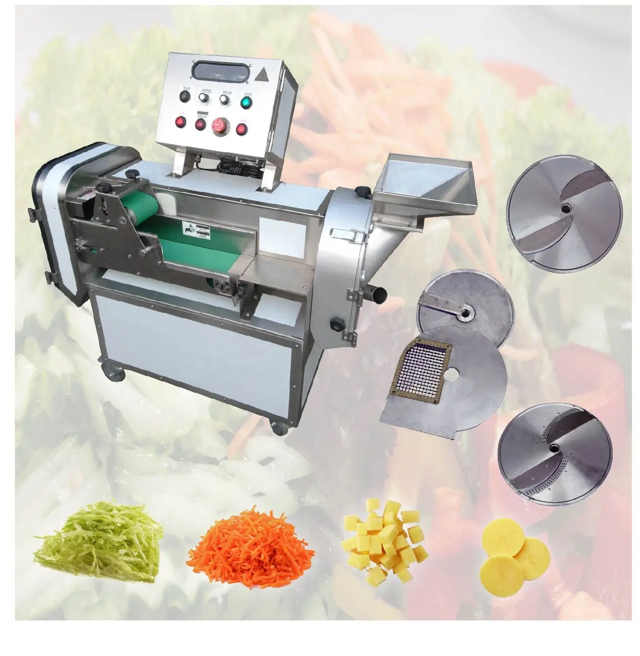 FM0009自動化野菜切断機シュレッダーサプライヤー用カットスライスストリップシュレッダーチップキューブ野菜機