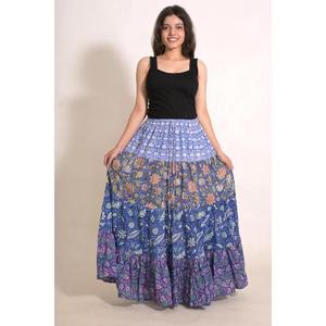 Boho Cotton Patchwork Maxi <b>Skirt</b> Handmade Indian Gypsy <b>Skirt</b> Casual <b>Summer</b> Festival Wear - Product Image 3