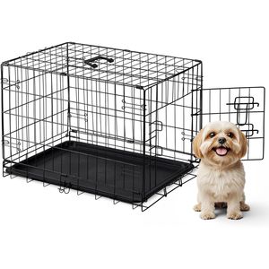 Gabbia per Cani di Taglia Media con Porta Singola da 0 Pollici e Vassoio in Plastica Impermeabile per Animali Domestici - Product Image 1