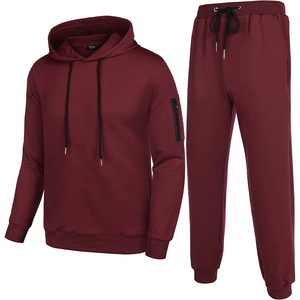 Men's Full Zip up <b>Hoodie</b> and Jogger Sweatsuit Cotton Fleece Stripe Streetwear <b>Printed</b> Autumn Sportswear-Wholesale - Product Image 5