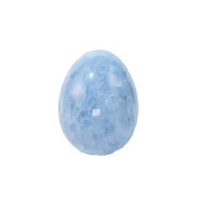 Huevo Yoni de Calcita Azul Natural, Piedra Semipreciosa de Jade para Protección Energética, Ejercicio Vaginal, Tallado con Diseño Feng Shui - Product Image 2