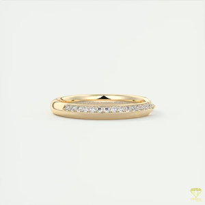 Bague de mariage empilable Trisha Jewels Curve en argent sterling 925, sertie de pierres cultivées en laboratoire, certifiée IGI, style vintage - Product Image 6