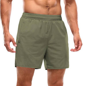 Pantalones cortos de playa para hombre de 160g, 97% poliéster, 3% algodón, tela satinada, impermeables, de secado rápido, de longitud media, informales, para correr. - Product Image 1