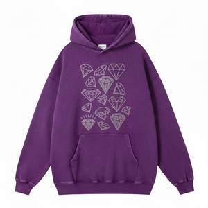 Sudaderas Clásicas de Punto para Mujer, con Lavado Ácido y Pedrería, Suaves y Cómodas, 100% Algodón, Ligeras, Perfectas para Uso Casual - Product Image 1