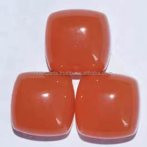 6mm Naturel Orange Cornaline Carré Dos Plat Cabochon Véritable Semi Précieux Pierres Précieuses En Vrac En Gros Usine Prix En Ligne Deal - Product Image 1