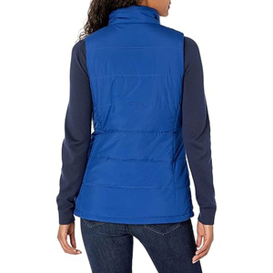 Chaleco Acolchado sin Mangas para Mujer, de Lona y Nailon, Impermeable, Transpirable, Estampado, con Cierre, para Invierno - Product Image 3
