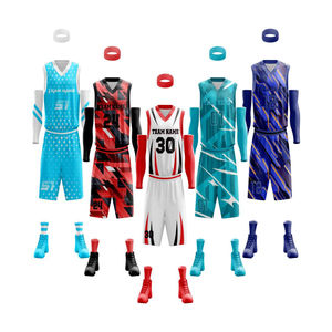 Uniformes de Baloncesto al por Mayor con Diseño Personalizado Reversible, Camisetas Sublimadas Estampadas, Uniformes Lisos - Product Image 6