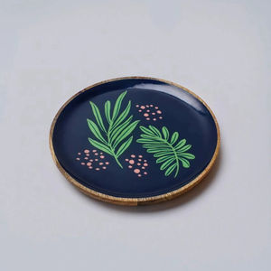 Assiette en bois ronde imprimée, design classique, pour le petit-déjeuner et les apéritifs, plateau de service en gros - Product Image 1