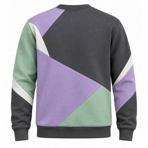 <b>Mens</b> Premium Multi Panel <b>Crewneck</b> Fleece <b>Sweatshirt</b> Custom Color Block Casual Athletic Pullover Sportswear Eco-Friendly - Product Image 6