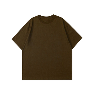 T-shirt Homme Oversize Col Rond Manches Courtes en Coton/Spandex de Haute Qualité, Coupe Ample Tendance avec Logo Frontal – Vierge - Product Image 1