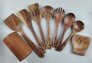 Oferta Especial: Utensilios de Cocina Personalizados de Madera de Teca de Indonesia 100% (Sungkai, Caoba, Suar, Sonokeling, Ébano, Amara) en Tamaños Pequeños y Medianos - Product Image 6