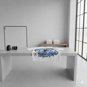 Camiseta de Manga Corta para Hombre, 100% Algodón, Estilo Oversize, con Estampado Gráfico DTG de Banda Negra, Corte Recto, Venta al Por Mayor - Product Image 5