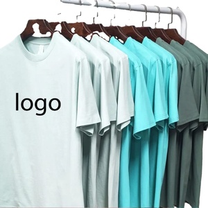 เสื้อยืดไหมพรมทรงหลวมไหล่ตก ผู้ชาย คุณภาพสูง น้ำหนัก 180 กรัม รับสกรีนโลโก้ ทรงเข้ารูป สไตล์ลำลอง สีพื้น - Product Image 2