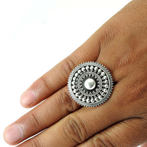 925 Solid Sterling <b>Silver</b> Artisan Statement <b>Ring</b> With <b>Adjustable</b> Design Classic And Fine Quality Boho <b>Ring</b> For Wedding or Party - Product Image 3