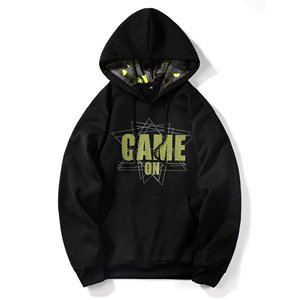 High Quality 100% Polyester Fit Fashion Men's Eco-Friendly Windproof Fleece Fabric 380g Zipper-Up Winter Hoodies Puff Printing - Product Image 5