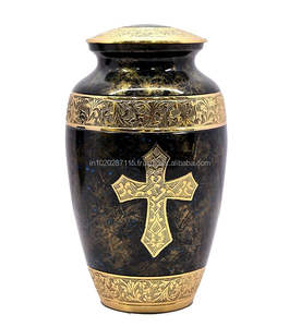 Urna artística de aluminio para cenizas humanas de cremación para adultos para honrar a los seres queridos con un diseño digno y un estilo tradicional - Product Image 5