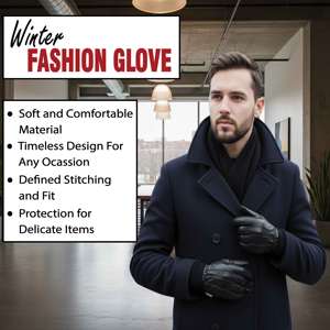 Black wrist length thermal <b>gloves</b> Winter <b>warm</b> leather <b>gloves</b> Faux fur lined leather <b>gloves</b> Mens leather winter <b>gloves</b> - Product Image 4