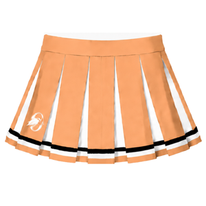Ensemble uniforme de cheerleading orange, haut sans manches à col en V, jupe plissée, tenue de danse pour équipe sportive, compétition, vêtements de sport - Product Image 4