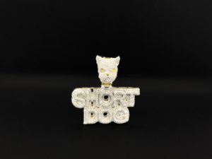 Colgante de diamante helado personalizado Ice Legacy, colgante corto con diseño de llama, chapado en rodio de imitación, estilo hip-hop, con temática animal, unisex - Product Image 3