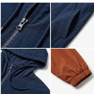 Chaqueta Cortavientos Personalizada para Hombre, Impermeable, Ligera, con Capucha, Deportiva, para Correr, OEM, Venta al Por Mayor, Ropa de Invierno - Product Image 3